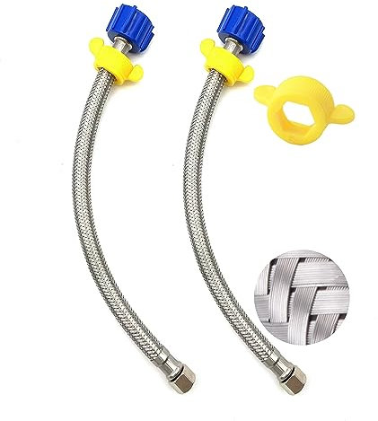 Klabb Toilettenverbinder, Rohrverbinder Edelstahl geflochten (2)