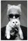 Karl Lagerfeld 2 Leinwand-Poster, Wandkunst, Dekordruck, Bild, Gemälde für Wohnzimmer, Schlafzimmer, Dekoration, ungerahmt, 30 x 45 cm