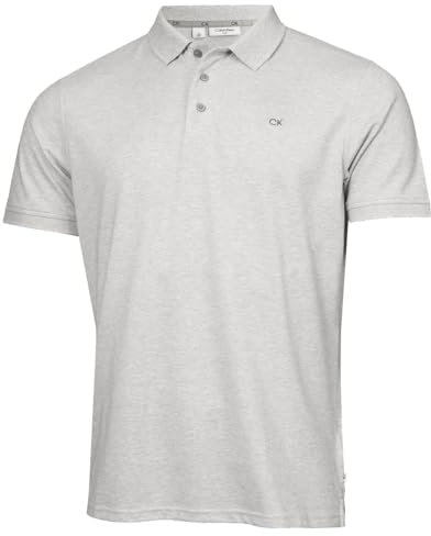 Calvin Klein Mens Planet Friendly Polo Shirt - Silver Marl - L