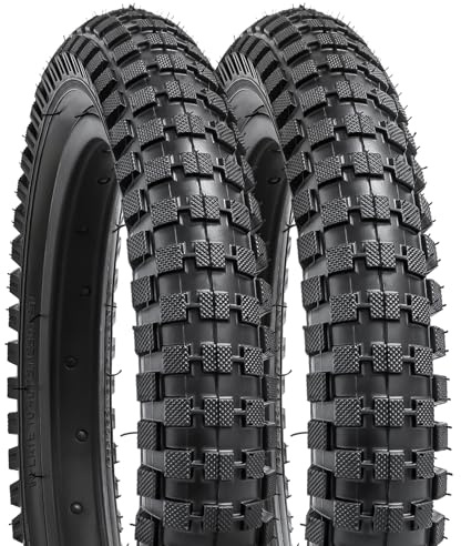 YUNSCM 2-PCS 14 Pulgada Cubierta 14x2.40/64-254 Compatible with Montaña Bicicleta 14x2.35 14x2.4 14x2.40 Bike Cubierta (Y-1205)