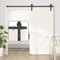 SANKEYTEW 213cm/7ft Binario per Porta Scorrevole,Nero e Rustico Binario per Ante Scorrevoli,kit Porta Scorrevole per Anta Singola in Legno,Binario Porta Scorrevole per Servizio Pesante