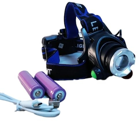 LINTERNA Cabeza FRONTAL led recargable luz frontal | Linterna frontal de alta potencia | Frontal trail running linterna de cabeza | Linternas frontales led alta potencia | Pilas Linterna de cabeza