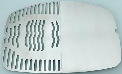Grillrost + Grillplatte Kombination Edelstahl V2A 1.4301 Ersatzrost passt für Grills Napoleon TRAVELQ 285 PRO285 PRO 285X PRO285E / 5-5,2 mm Materialstärke