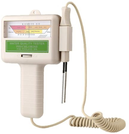 PH und Chlor Wassertestgerät, Wassertester Messgerät Digital Chlormessgerät für Schwimmbad Pool Aquarium Spa