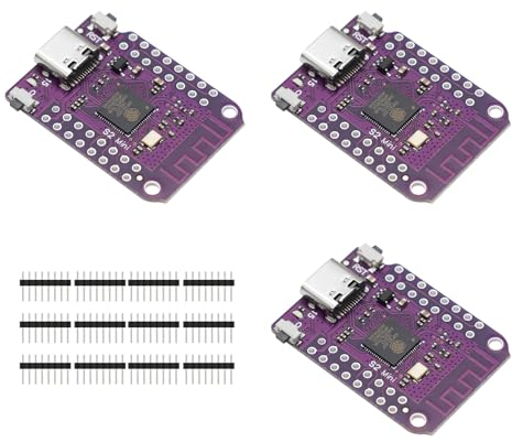 APKLVSR 3 Stück ESP-S2 Mini V1.0.0 Modul Basierend auf ESP-S2FN4R2 Entwicklungsboard 4MB Flash 2MB PSRAM WiFi MicroPython CircuitPython ESP-IDF für Arduino