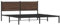 vidaXL Bettgestell, Metallbett Bett mit Kopfteil, Bettrahmen mit Lattenrost, Doppelbett für Schlafzimmer, Metall Braun Eichen-Optik 160x200cm