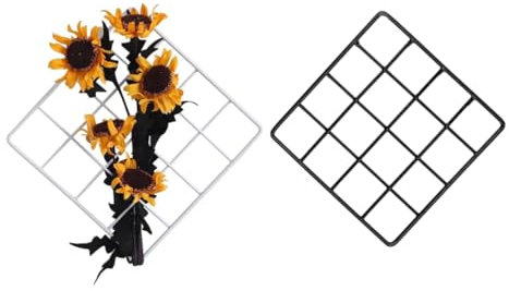 CORHAD 2stücke Fotorahmenwand Aus Eisen Diy-metallgitter Zum Aufhängen Von Bildern Postkarten Und Pflanzen Wanddekoration Für Schlafzimmer Und Wohnzimmer Schwarz Und Weiß