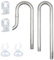 LINLAN Tuyau d'entrée et de sortie en acier inoxydable 304 avec mini support de tuyau en alliage d'aluminium, convient aux tuyaux de filtre de 16/22 mm (5/8) ID), idéal pour les aquariums sans bord