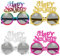Meleager Silvester Brillen, Frohes Neues Jahr Brillen, Happy New Year Brille, Lustige Brillen Silvester, 4pcs Partybrille Silvester, Silvester Accessoires Foto Requisiten für Party