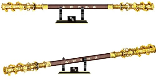 Fuleying Golden Hoop Bausteine Bausatz, Monkey King Wukong Weapon Klemmbausteine mit Ständer, Jinggubang Modell Spielzeug für Erwachsene, Teenager