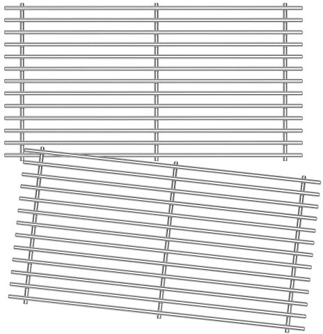 Secbinw Griglie in acciaio inox 304 da 45,7 cm per griglie Weber Genesis II 210 e Genesis II LX 240 Serie E240 S240, confezione da 2 griglie di cottura per Weber 66094 60010001 65010001 600040001 1
