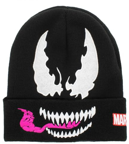 Venom Character Armor Knit Cuff Beanie Schwarz