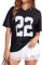 Navneet Oversize Shirt Damen Longshirt Langes Tshirt Kurzarm Jersey Locker Basic Top Sommer Oberteile Y2k Sport Going Out Schwarz S