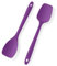 U-Taste Silicone Spatula Spoon: 315℃ Heat Resistant Seamless Cooking Spoon Non-Stick Kitchen Scraper with Scoop Shape and Flexible Edge for Scraping Stirring Folding Flipping Serving (2 pcs, Purple)