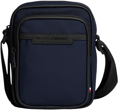 Tommy Hilfiger Herren Crossbody Bag Tasche Repreve Mini Reporter mit Reißverschluss, Blau (Space Blue), Einheitsgröße
