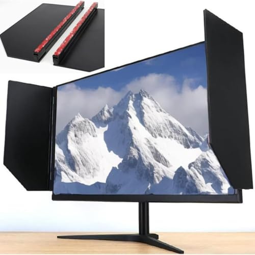 Computer-Monitorblende, blendfreie Computer-Monitor-Sonnenschutz, für 24-27 Zoll Monitor, für Büro, Fotobearbeitung, Spielen