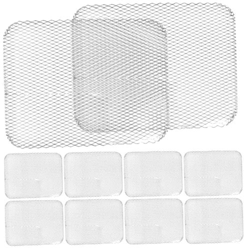 VINTORKY 10stücke Rechteckige Grill-Matte Aus Aluminium-Netz Einweg-grillgitter Für Außen-Grillen Und Innen-backen Hitzebeständige Grill-Einlagen Für Einfaches Garen