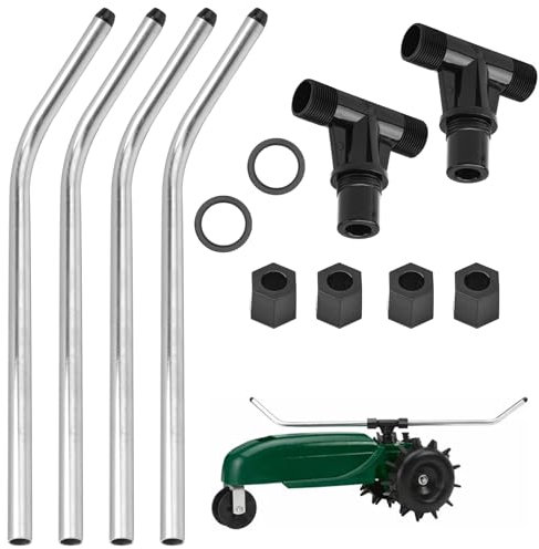 YAQINGMY 2 Pack Traveling Sprinkler Arms & T Parts Tee Compatible with Ne-lson Or-bit Tractors for Lawn/Garden Watering (NOT Compatible with The Line of John D-eer Traveling Sprinklers)
