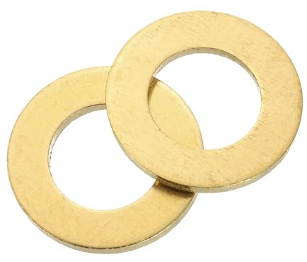 QUARKZMAN Rondelles Metal M16, 8 Pièces 16mm ID x 30mm OD x 3mm Hauteur Rondelles Plates en Laiton, Bagues de Montage pour Vis, Boulons, Écrous, Accessoires, Charnières de Porte