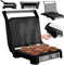 ZEEGMA GRILL CHEF BASE CONTROL 2-en-1 Gril Électrique à Contact, Grille-Pain pour Panini, Toast, Steaks, 2000 W, Revêtement Antiadhésif Minuterie Réglage de la Température et de l'Angle d'Inclinaison