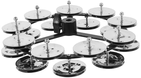 FUTUREORYY Doppelreihiges Hi Hat aus Aluminiumlegierung und Abs in Silber | Verschiedene Musikgenres und Auftritte, mit Musikalischem Ausdruck, Tonstaffelung und Verbessertem Rhythmus