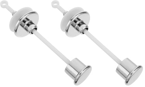 ELAYARD Lot De 2 Boutons De Chasse D'Eau À Tirette Remplacement Du Levier De Chasse D'Eau En Métal Pour Réservoir De Toilettes Kit De Remplacement Pour Bouton De Compatibles Anciens Modèles