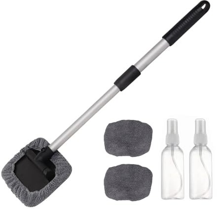 Herramienta para limpieza de parabrisas | Kit limpiacristales plegable con cepillo, limpiacristales para coche – Para camiones, automóviles, sedán, vehículos, caravanas y autocaravanas