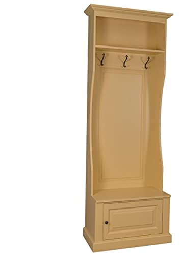 Casa Padrino Jugendstil Wand Garderobe mit Ablage und Schrankfach - Landhaus Stil Garderobenschrank, Farbkombinationen:Gelb