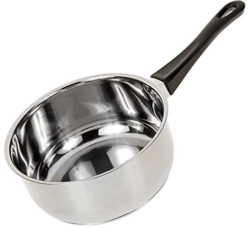 SIDCO Stielkasserolle Edelstahl Kasserolle Stieltopf Kochtopf Soßentopf Induktion Ø 16 cm