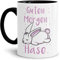 Tassendruck Oster-Tasse Guten Morgen Hase - Ostern/Witzig/Oster-Geschenk/Schön/Lustig/Innen & Henkel Schwarz