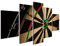 Bild auf Leinwand Dart in Bulls Eye Nahaufnahme Wandbild Poster Leinwandbild