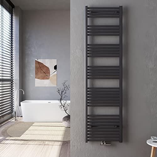 Heilmetz Handtuchtrockner 50 x 180 cm Antrazit Heizkörper 739 Watt Leistung Bad-Heizkörper Bad Mittelanschluss Heizung Handtuchheizkörper
