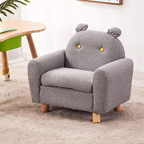 HHXD Kinderstuhl Cartoon/Sessel Hochwertige Baumwolle Und Leinengewebe/Vorkindergarten Kinderzimmer Restaurant Dauerhaft/grau / 60×42×58cm