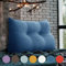 VERCART Keilkissen Bett Großes Rückenkissen Bett Kopfteil Bequemes Lesekissen für Bett und Sofa 2 in 1 Rückenlehne und Kopfkissen Couchkissen Langes XXL Lendenkissen Leinen 80cm Blau