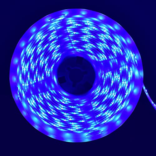 iNextStation 12V LED Streifen Blau, 5M/300 LEDs SMD 2835 Schneidbar LED Strip IP65 Wasserdichtes Selbstklebend LED Leiste Band für DIY Innen Küche Weihnachten Deko, Kein Netzteil/Stecker