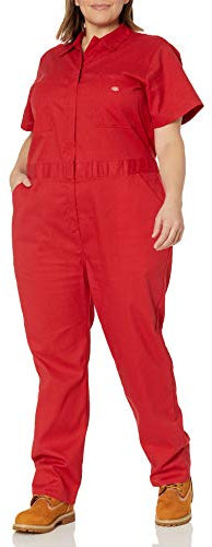 Dickies Damen Plus Size Flex Kurzarm Overall Arbeitsschutzanzug, English Red, 1X