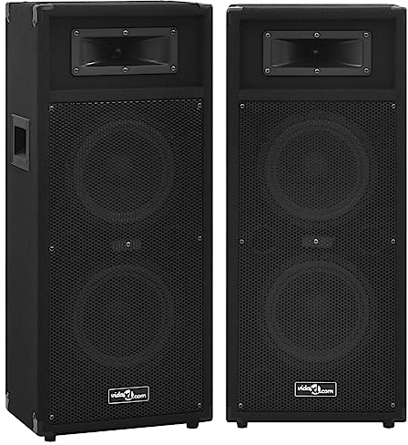 vidaXL Altavoces Escenario Profesional HiFi pasivos 2 uds 1000W Negro