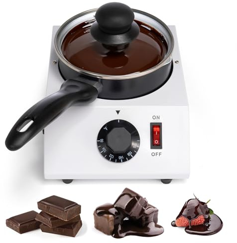 Dyna-Living Chocolate Melting Pot Chocolate Melter Pot 40W Chocolate Warmer for Melting Chocolate, Chocolate Tempering Machine for Home, Electric Chocolate Fountain Machine for Chocolate Melts