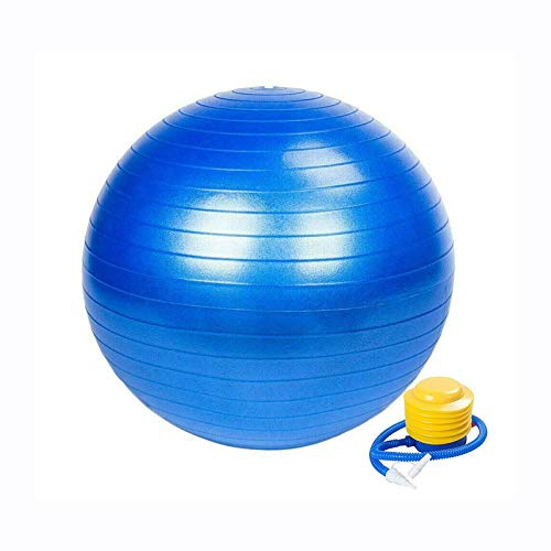 Boolavard Gymnastikball Fitnessball, Anti-Burst-Stabilitätsball mit Schnellpumpe, professioneller Balanceball für Pilates, Yoga, Kernkraft, Geburtsübung (75cm, L, Blau)
