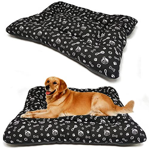 BPS BPS-14095AM Matte für Hunde, Katzen, Bett, Haustiere, rutschfest, Größe S/M/L, tragbar, Matratze, Sofakissen, weich (M: 87 x 67 cm, Knochen)