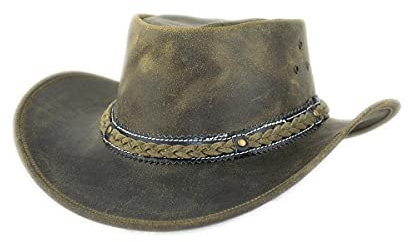 Black Jungle ARAMAC Lederhut Cowboyhut Australienhut Hut Khaki S