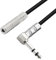 PNGKNYOCN 1/4 Inch Stereo Extension Cable Right Angle 6.35mm Male to Female TRS Stereo Audio Cable for Amplifiers,Guitars,Home Theater Equipment Etc （50cm）