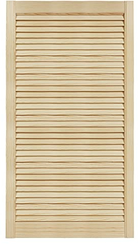 Lamellentüren Holz 1er Pack 594x1100 mm | Holztür aus massiver Kiefer mit fühlbarer Struktur | Möbelfronten für kreative Renovierung | Lamellentür für Schrank oder Garderobe | Natur
