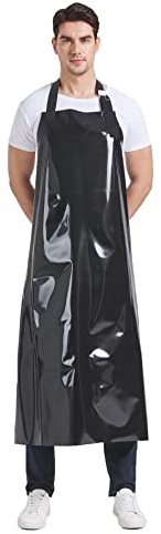 Nanxson TPU Schürze Unisex Wasserdichte Schürze Verstellbare Nackenschulter Leichte Arbeisschürze CF3148 (Schwarz, 110 * 80)