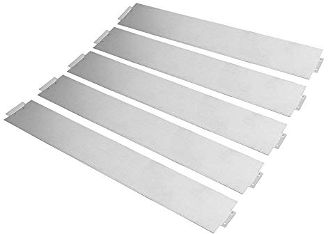 YUENFONG 5m Rasenkante Beeteinfassung Metall Verzinkt Flexible Beetabgrenzung Beetumrandung Mähkante Palisade Gartendekorativ UV und Witterungsbeständig, 100 cm x 15 cm (5 Stücke)