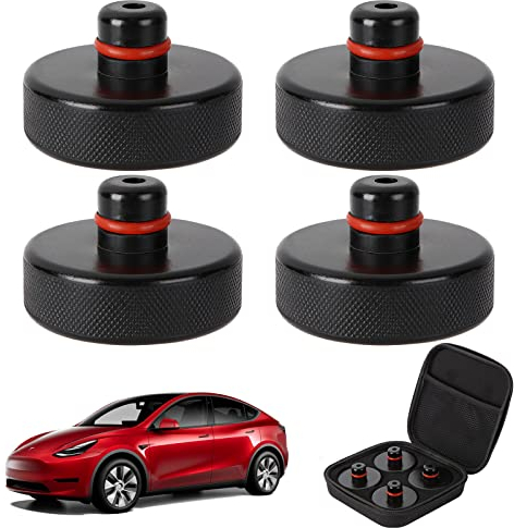 Pad Jack per Tesla Model 3/Y/S/X, Tappetino in Gomma per Jack Tesla per Jack da Pavimento, Strumento Adattatore per Jack di Sollevamento, Supporto per Pad per Jack Tesla per