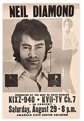 Neil Diamond Retro Classic Music Singer Cover 1 Canvas Poster Bedroom Decor Sports Landscape Office Room Decor Gift Unframe:12x18inch(30x45cm)