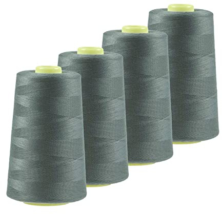 4 x 4572m Qualitäts Overlock-Garn Oeko-Tex Overlock-Nähgarn Polyestergarn, Farbe 741-780