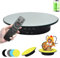 Qinmay 360-Degree Rotating Display Stand, 360 Degree Photography Turntable with Remote Control,Battery/USB Power Supply for Photography Products and Shows (Black, 7.8 inches/Load 17 LB)