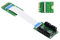 cablecc Mini PCI-E & A+E-Key a cuatro SATA3.0 6Gbps Cable de extensión de disco duro de 10 cm para SSD